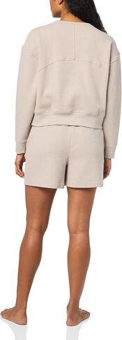 Danskin womens 2 Piece Wave Jacquard Long Sleeve Crew and Short Set in Saudi Arabia