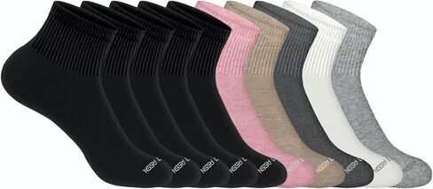 U.S. Polo Assn. 10 Pair Womens QUARTER Length Casual Socks - Moisture Control Socks - Casual Socks - Shoe Size 4-10 in Saudi Arabia