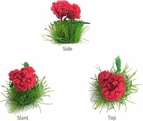 40 Pcs Flower Cluster Miniature Static Scenery Model for DIY Architecture, Model Railway, Train Diorama, and Garden Landscape Layout Red in Kuwait