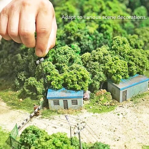 المناظر الطبيعية المصغرة DIY الشجيرات الشجيرات أوراق الشجر التضاريس نموذج عدة مثالية لألعاب الحرب السكك الحديدية مشهد محاكاة الديكور in Kuwait