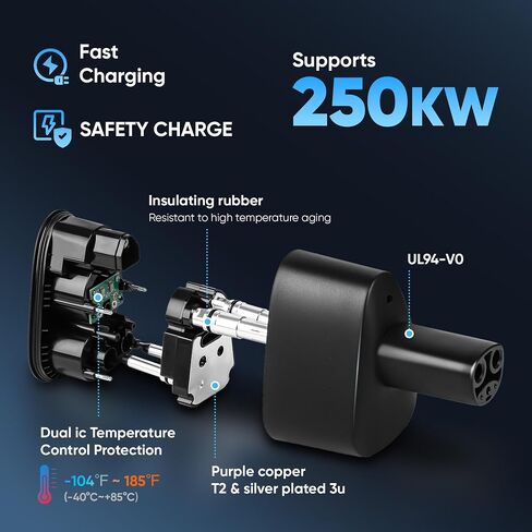 محول شاحن ENA CCS1 إلى Tesla متوافق مع الطراز 3 Y S X سرعات شحن تصل إلى 250 كيلو واط متوافق مع محطات الشحن السريع Tesla Public DC لسيارات Tesla فقط in Saudi Arabia
