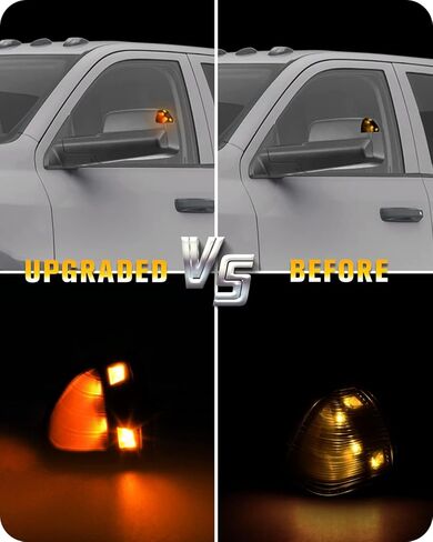 أضواء مرآة NDRUSH ضوء إشارة الانعطاف المدخن، مجموعة عدسات LED متوافقة مع دودج رام 1500 2500 3500 2011-2022 رام 1500 2019-2022 1500 كلاسيكي 2011-2018 2500 in Kuwait