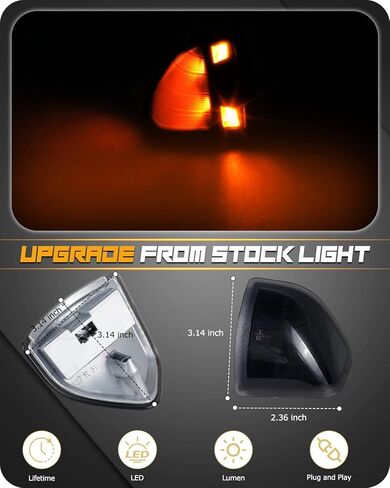 أضواء مرآة NDRUSH ضوء إشارة الانعطاف المدخن، مجموعة عدسات LED متوافقة مع دودج رام 1500 2500 3500 2011-2022 رام 1500 2019-2022 1500 كلاسيكي 2011-2018 2500 in Kuwait