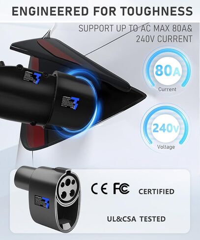 Upgraded J1772 to TSL Adapter Pro Especially Designed for Model 3 & Y Charging Adapter for Tesla Accessories Faster Charging Auto Lock Support J1772 Charging Station J2Tesla Pro in Saudi Arabia