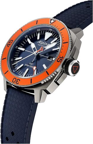 Alpina Men's Seastrong Diver 300 GMT Quartz, Luminous Markers, Uni-Directional Bezel, 1,000 Feet WR, 44mm in Saudi Arabia