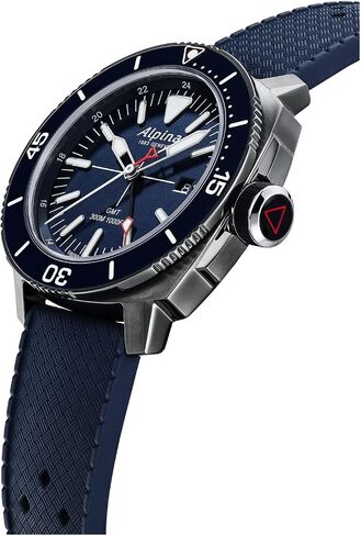Alpina Men's Seastrong Diver 300 GMT Quartz, Luminous Markers, Uni-Directional Bezel, 1,000 Feet WR, 44mm in Saudi Arabia
