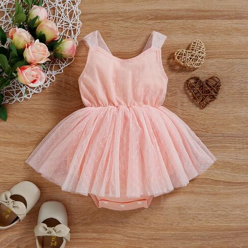1st Birthday Girl Outfit Baby Flower Embroidery Princess Romper Tutu Dress Newborn Cake Smash Photoshoot Outfits in Saudi Arabia