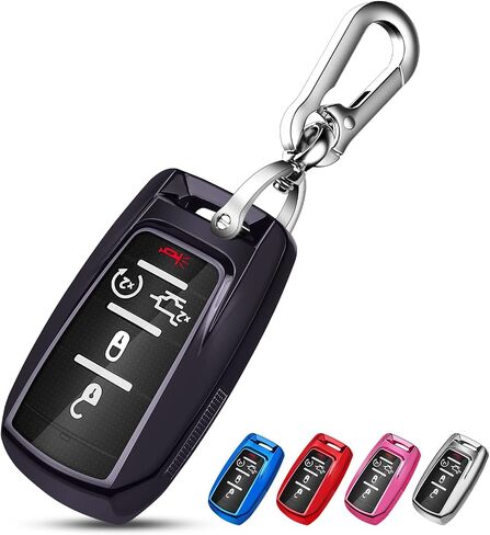 QBUC for RAM Key Fob Cover with Keychain Clip Soft TPU Key Case Compatible with 2019 2020 2021 2022 Dodge Ram 1500 2500 3500 4500 5500 Smart Remote Accessories (Blue) in Saudi Arabia