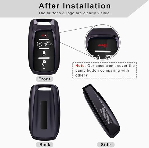 QBUC for RAM Key Fob Cover with Keychain Clip Soft TPU Key Case Compatible with 2019 2020 2021 2022 Dodge Ram 1500 2500 3500 4500 5500 Smart Remote Accessories (Blue) in Saudi Arabia