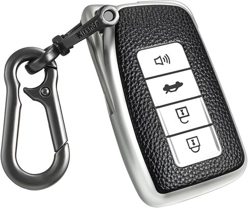 Texture key fob cover case keychain Compatible with Lexus,Soft TPU key case/skin,4-Buttons fit ES IS GS NX RX RC GX LX 570 200 250 300 350 h F Sport Remote Key Vehicle Accessories,silver in Saudi Arabia