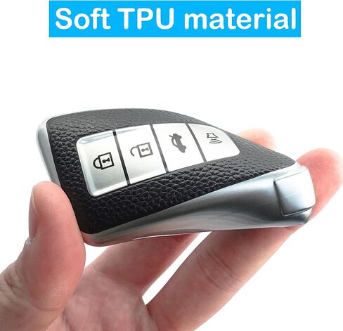 Texture key fob cover case keychain Compatible with Lexus,Soft TPU key case/skin,4-Buttons fit ES IS GS NX RX RC GX LX 570 200 250 300 350 h F Sport Remote Key Vehicle Accessories,silver in Saudi Arabia