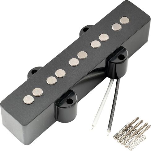 Artec JOA5 Alnico 5 Vintage Tone Jazz Bass Pickups Neck Bridge Pickups Set for 5 String J-Bass Electric Bass, Black in Saudi Arabia