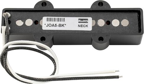 Artec JOA5 Alnico 5 Vintage Tone Jazz Bass Pickups Neck Bridge Pickups Set for 5 String J-Bass Electric Bass, Black in Saudi Arabia