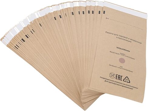100pcs self sealing bags for dental tools, self sealing nail cleaning bags for dental cosmetic hygiene belt for storing professional dental cosmetic tools 100x200mm in Saudi Arabia