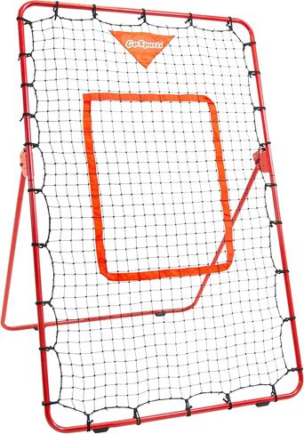 GoSports 6 ft x 3.5 ft Baseball & Softball Pitching and Fielding Rebounder Trainer - Adjustable Angle Pitch Back Return Net - Practice Grounders, Pop Flies, Line Drives in Saudi Arabia