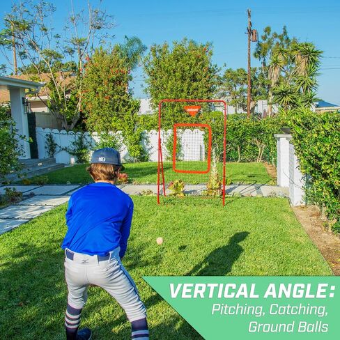 GoSports 6 ft x 3.5 ft Baseball & Softball Pitching and Fielding Rebounder Trainer - Adjustable Angle Pitch Back Return Net - Practice Grounders, Pop Flies, Line Drives in Saudi Arabia