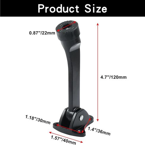Luomorgo 2 Pack Kickdown Door Stop، توقف الباب للخدمة الشاقة مع طرف مطاطي مضاد للانزلاق، 4 بوصة توقف الباب حامل Kickdown Doorstop لأسفل الباب، أسود in Saudi Arabia