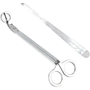 2 Pack Candle Wick Trimmer Set, Stainless Steel Candle Scissors and Wick Cutter Tools, Professional Wick Trimmer and Snuffer for Deep Jar Candles, for Family use and Gifts in Kuwait