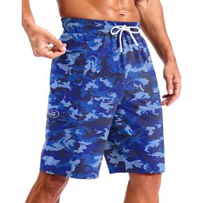 G Gradual Men's 9" Board Shorts with Zipper Pockets Swim Trunks Quick Dry Bathing Suit Swim Shorts for Men No Mesh Liner in Kuwait