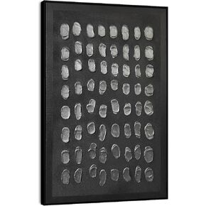 SAFERRYHOME Black Abstract Hand Painted Wall Art, Large 3D Textured Framed Canvas Wall Decor, Modern Minimalist Painting Geometric Artwork for Home Office Living Room Hallway, 24"x36" in Saudi Arabia
