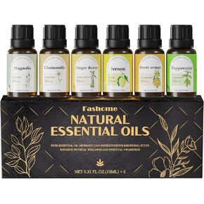Essential Oil Blends 6-Pack for Diffusers & DIY, Citrus Floral, 10ml Each | Energizing Citrus & Floral Aromatherapy Oils for Focus, Relaxation & Home Use in Saudi Arabia