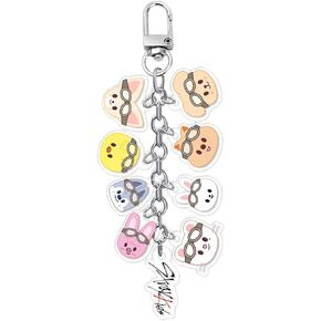 Stray Cartoon Keychain, SKZZ Cute Acrylic Keyring with Signature-Style Print, Backpack Accessories for SK-Z Fans Gift in Kuwait