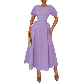 Elegant Women High Waist Round Neck Short Sleeve Slimming Fit in Kuwait