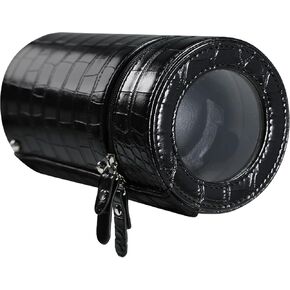 Portable Automatic Watch Winder, Single Watch Winder Box with Anti-Magnetic Protection, 2 Rotation Modes, Dual Power Supply, Compact Cylindrical Design for Home & Travel in Saudi Arabia
