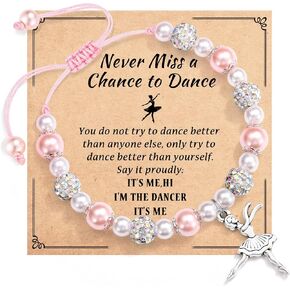 Dance Recital Gifts for Girls, Ballet Dancer Bracelet Jewelry, Ballerina Dance Gifts for Little Girls Granddaughter Daughter Niece Sister Dance Lover Team Friends in Kuwait