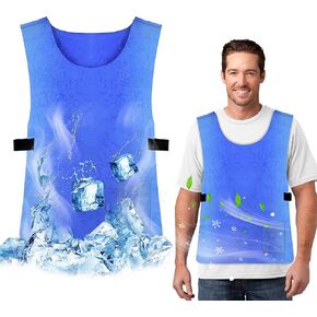 Ice Cooling Vest for Men Women, Reusable Adjustable Cold Coat Fabric Sport Cool Vest Body for Cycling, Running Outdoor Sports in Hot Weather in Saudi Arabia