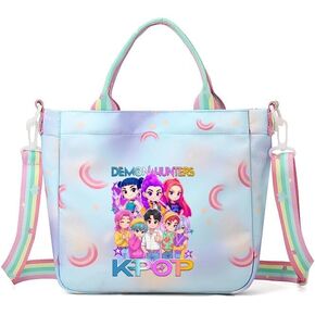 For Demon Hunters crossbody bag, For Korean idol,also a shoulder bag, features a cartoon pattern design. (Blue) in Saudi Arabia
