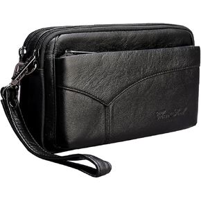 Leather Clutch Purse Wallet Men Wrist Bag in Kuwait