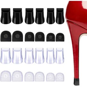 24 PCS Heel Caps for High Heels, Stiletto Heel Protectors, Soft Silicone Non-Slip Noise Reducing Heel Covers for Outdoor Wedding Grass, Reusable High Heel Replacement Tips (U-Shape-S-XS-XX) in Saudi Arabia