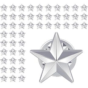 Tichso 50/100/200/300/500 pieces small alloy material Gold-plated-color silver-plated-color Star lapel pin Veterans Day pin Backpack Military Award pins Labor Day July 4th Memorial Day Star brooch costume decoration pins Clothes hats bulk in Kuwait