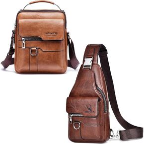 Messenger Bag Crossbody Sling Bag Over the Shoulder Purse Side Crossover Handbag for Men in Saudi Arabia