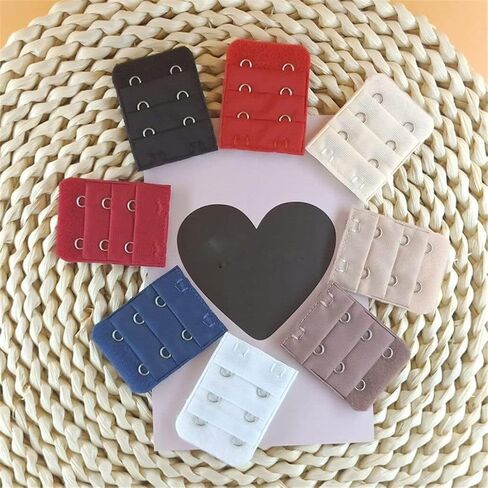 6Pc Random Color Bra Extenders Women Bra Extension Hooks 2 Hook 3 Row Back Extension Bra Buckle Women Lingerie Bra Accessories Creative and Exquisite popular in Kuwait
