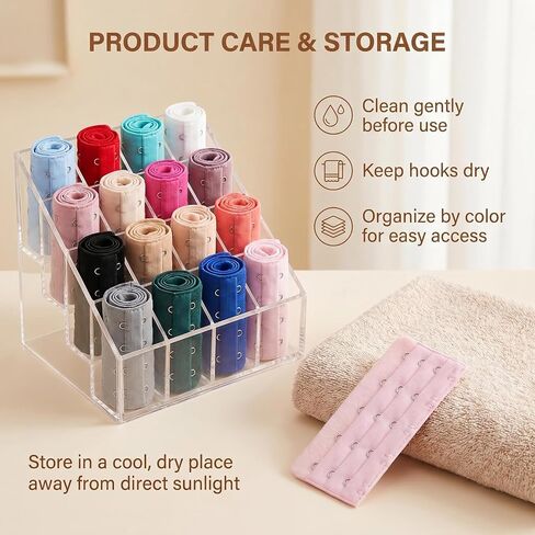 22 Pcs Women’s Bra Extenders, 3 Rows 5 Hooks Soft Elastic Extension Strap, 22 Colors Bra Band Adjusters for Daily Use in Saudi Arabia