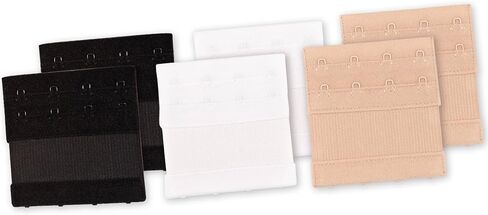 Fashion Forms Women's 4 Hook Extender, White/Nude/Black, 4-Hook 6-Pack in Saudi Arabia
