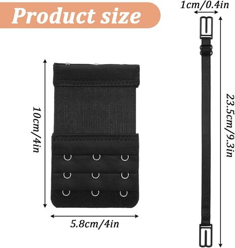 3PCS Bra Strap Holders for Slipping, 4PCS Bra Extensions 3 Hook, Adjustable Stretchybras Strap Extender, Adjust the Bras and Secure the Shoulder Straps. in Kuwait