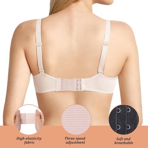 3PCS Bra Strap Holders for Slipping, 4PCS Bra Extensions 3 Hook, Adjustable Stretchybras Strap Extender, Adjust the Bras and Secure the Shoulder Straps. in Kuwait