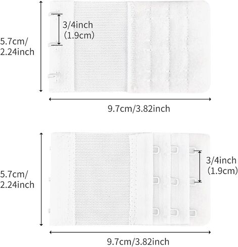 Comfort Stretch Bra Extenders for Women - 2 to 6 Hook Options, Soft & Expandable Back Band Extender Straps in Saudi Arabia