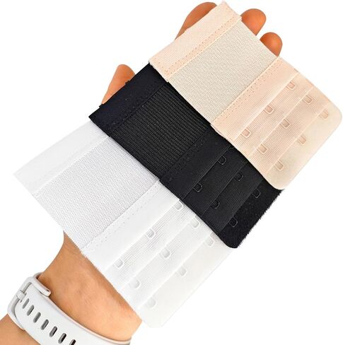 Comfort Stretch Bra Extenders for Women - 2 to 6 Hook Options, Soft & Expandable Back Band Extender Straps in Saudi Arabia