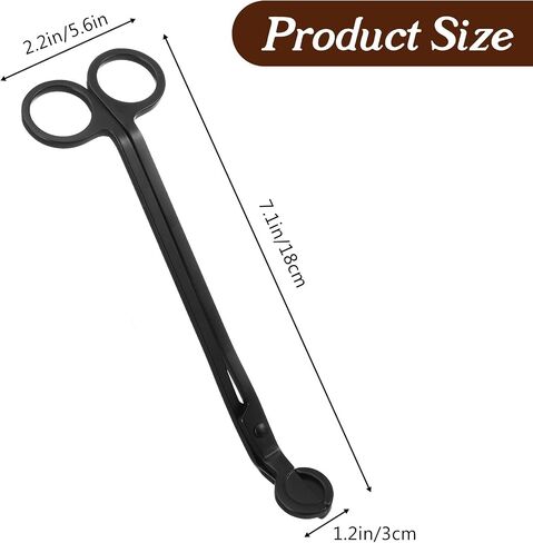 6 Pcs Candle Wick Trimmer Set Stainless Steel Wick Cutter for Clean Burn, 7.1 x 2.2 Inch Black Wicks Trimmer with Debris Catcher in Saudi Arabia