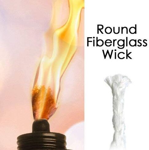 Dan's Daughters' Containers 15' x 1/4" Wick It Up with US 15' x 1/4" Round Fiberglass Wick Kerosene Oil Lamps Lanterns Torch Wine Bottle Candle Mood Lighting (14)(1 4) Emergency Lighting 10 in Saudi Arabia