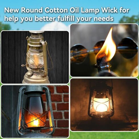 3/4" Flat Cotton Oil Lamp Wick for Paraffin Oil Kerosene Based Lanterns and Candle Burners, Wicks Candle Lamp, Oil Lamp Wicks, Braided Cotton Wick 4 Rolls in Saudi Arabia