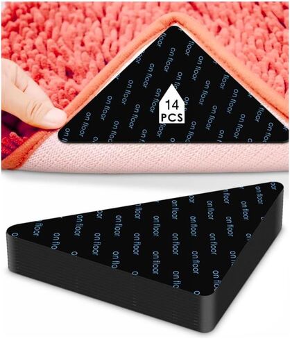 14PCS Rug Pads Grippers，Reusable and Washable Rug Pad Gripper for Area Rugs,Carpet Pads Rug Corner in Saudi Arabia