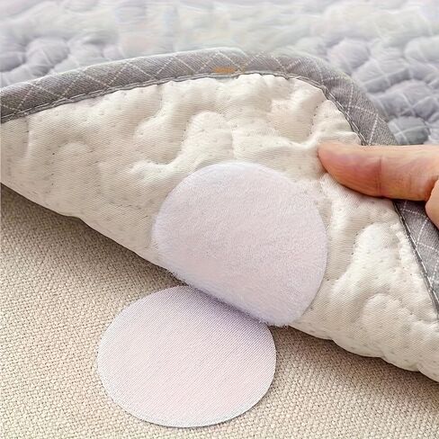 12 Pairs Heavy Duty Non-Slip Pads, Strong Adhesive Anti-Slip Flooring, Mattress, Sofa & Furniture Protectors, Reusable & Residue-Free, Durable Material for Home, Office, Gym, Hotel Use (White) in Kuwait
