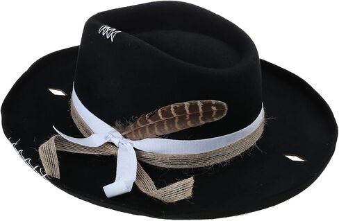 Distressed Woven Belt Hat Formal Stage Show Headwear Masquerade Party Gentleman Carnivals Props Headpiec Vintage Fedoras in Saudi Arabia