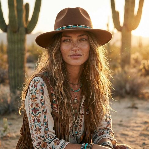 2 Pack Cowboy Hat Bands for Women Men,Western Turquoise Beaded Hats Band & Boho Hat Band, Adjustable Replacement Hat Accessories for Cowboy and Cowgirl Hats in Kuwait