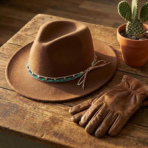 2 Pack Cowboy Hat Bands for Women Men,Western Turquoise Beaded Hats Band & Boho Hat Band, Adjustable Replacement Hat Accessories for Cowboy and Cowgirl Hats in Kuwait